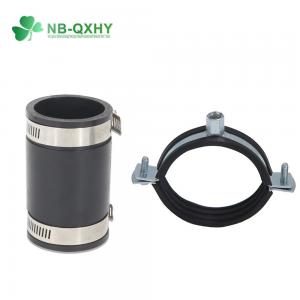 China Mirror Polished Flexible Wholease Black Double Galvanized Pipe Clamp with EPDM Rubber on sale