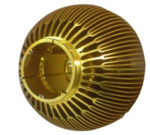 Wholesale Gold Bowl Shape Aluminum Heat Sinks With Automatic Fin Wearing / Assembly from china suppliers