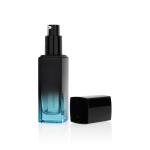 Liquid Foundation 30ml 60ml Cosmetic Packaging Set Black Frosted With Pump