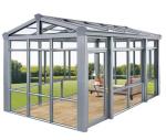 Modern Design Free Standing Waterproof Aluminum Frame Glass House Prefab Green