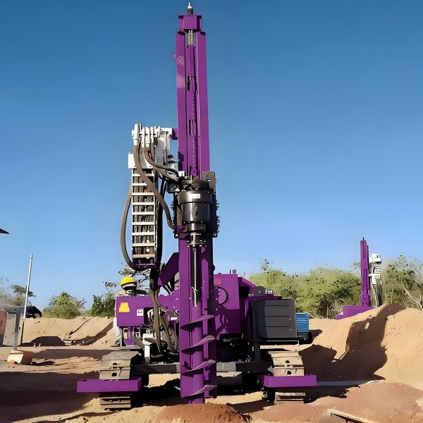 Screw Pile Driver Highway Guardrail Pile Driving Machine High Drilling Speed Pile Drilling Rig