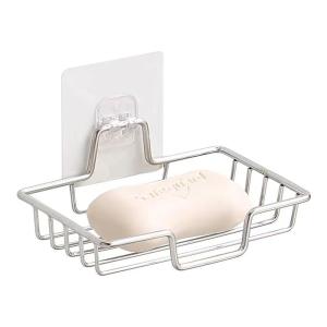 Wholesale No Drilling Wall Mounted 304 Rustproof Stainless Steel Square Soap Dish Holder for Bathroom and Kitchen from china suppliers