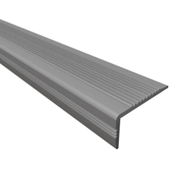Non-Slip Rubber Stair Nosing Edge Trim Strips for Tile Wood Grey Stair Edge