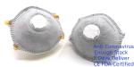 Ffp1v Carbon Disposable Filter Mask , Disposable Gas Mask Grey Color 5 Years