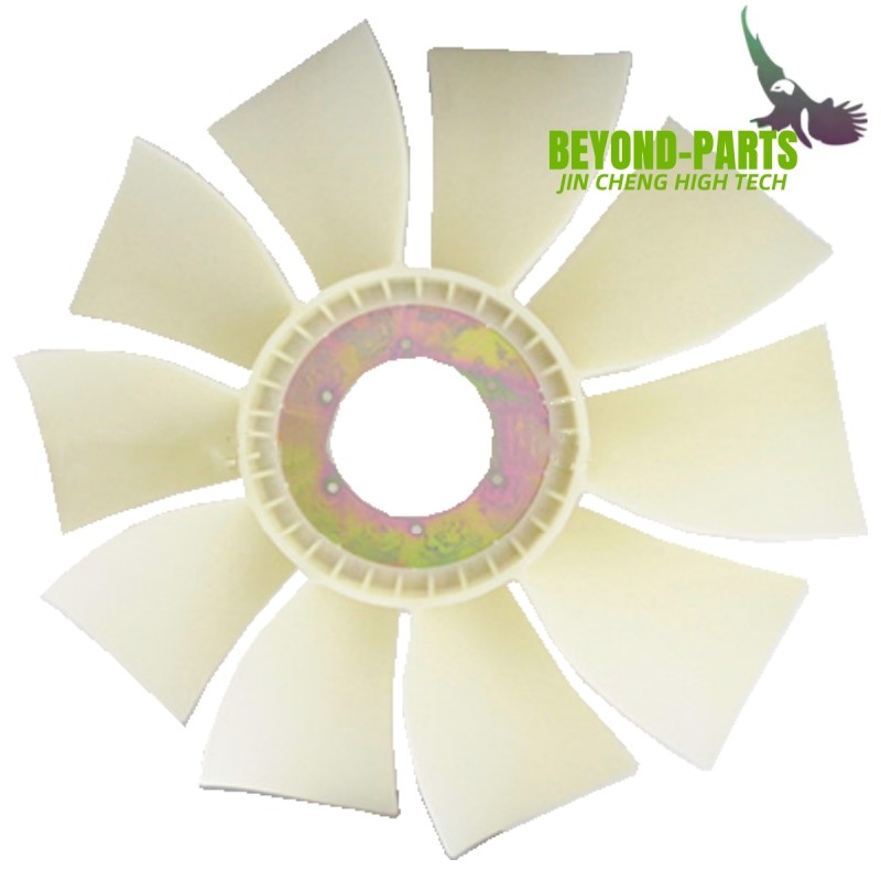 catererpillar 320D Excavator Spare Parts Fan Blade 6 Holes 10 Blade 145MM