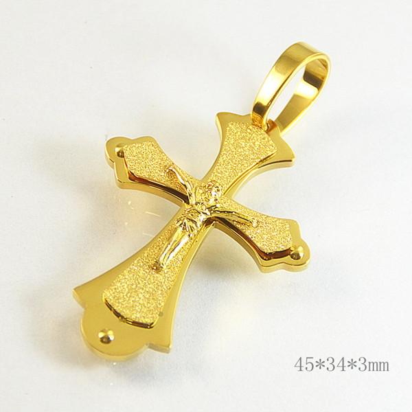 Fashion Stainless Steel Jesus Gothic Christian Worship Favorite Necklace Pendant