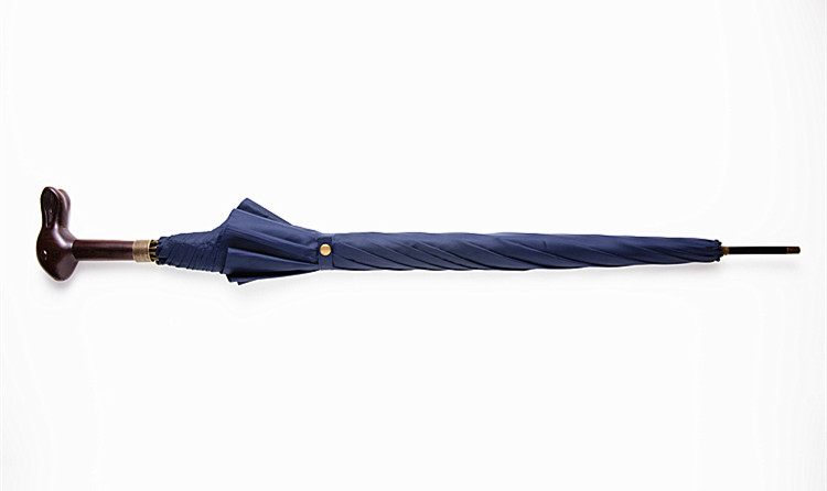 Log black walnut high grade animal umbrella head ladies wooden handle umbrella Carved umbrella with wooden handle