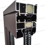 Two Cavity Aluminum Alloy System Windows 1m Triple Double Glass 1.8mm Profile
