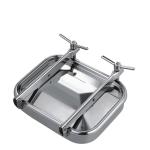 Rectangular Double Sealed Manhole Cover Double Arm SS304 SS316 10mm Thickness