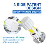 18W 1800LM Ceramic Lamp Body Motorcycle Headlight Bulb 6500K 30000h Lifespan for