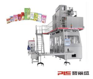 Wholesale 16000 PPH 250ml Base Aseptic Carton Filling Machine With Straw Applicator for Milk from china suppliers