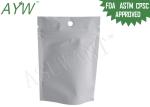 Medium Size Silver k Foil Bag Pouches , Clear Stand Up Pouches For Custom
