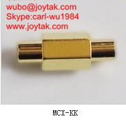 Wholesale High quality gold plated MCX jack to MCX jack coaxial adapter MCX-KK from china suppliers