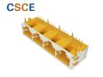 Current Rating 1.5A RJ45 Female Connector , RJ45 4 Port Blue / Black / Yellow