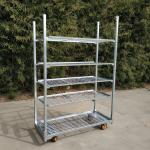 Hot Dip Galvanizing Metal Mesh Horticulture Trolley Not Easy Rust 1500*565*1900