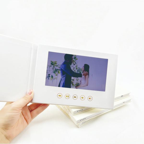 7 Inch HD Video Wedding Book 4GB Memory Premium Linen Cover Perfect Keepsake