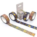Gold Foil Washi Tape Custom Printed 50 Rolls Tape Set Decoration