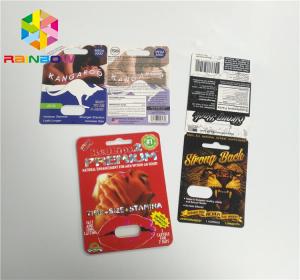 Wholesale Slide Blister Insert Card Male Enhancement Pills Packing 3D Surface Finish from china suppliers