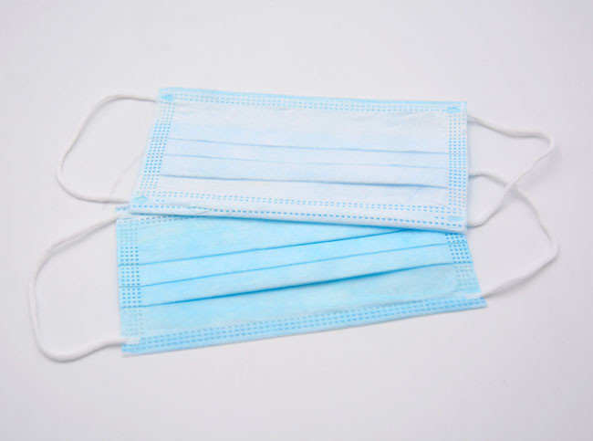 Medical Disposable 3 Ply Face Mask Non Sterile Anti Virus Blue With Earloop