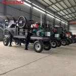 Wheel Type Mobile Jaw Crusher Limestone Basalt Crushing 100-120tph Equipment