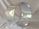Drum Polypropylene Lampshade 200mm Shinny Sliver Polished
