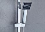 Chrome Temp Control Rainfall Shower Set , Bathroom Shower Systems Water Powered
