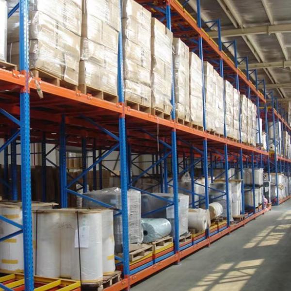 Powder Coated And Galvanized Steel Push Back Shelving For Heavy Duty Storage