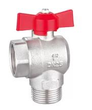 China  Seal Brass Gas Valve Liquid Flow Control Chrome Plated Handle on sale