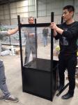 1000mm(W) Glass Display Cabinet with storage, Aluminum Double Door Glass Display