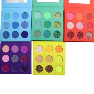 Private Label 107g Pressed Glitter Eyeshadow Palette For Dark Skin