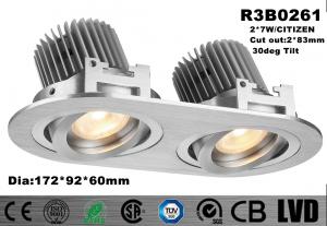 Wholesale 2 * 7W Indoor Double Head LED Recessed Downlights Aluminum Fashion Profile from china suppliers