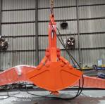 0.2-6.8 Cbm Double Cylinders Hydraulic Clamshell Bucket For Excavator