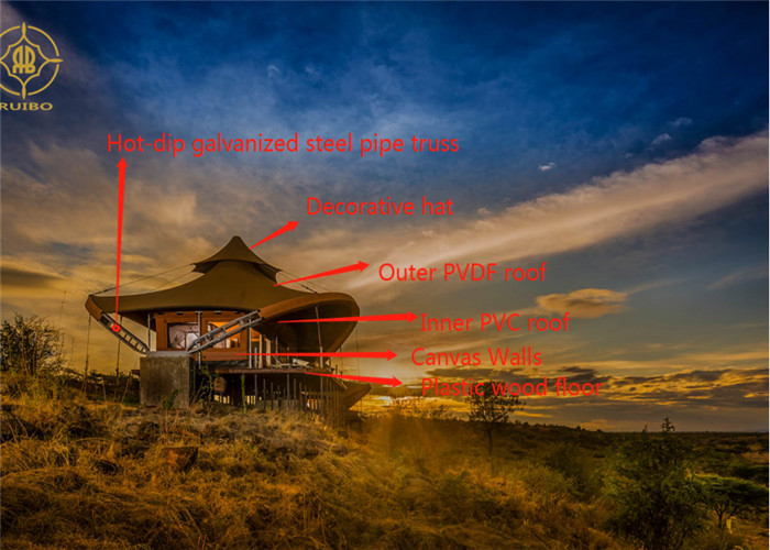 Prefab Modular Lodge Resort Park Luxury Safari Tent