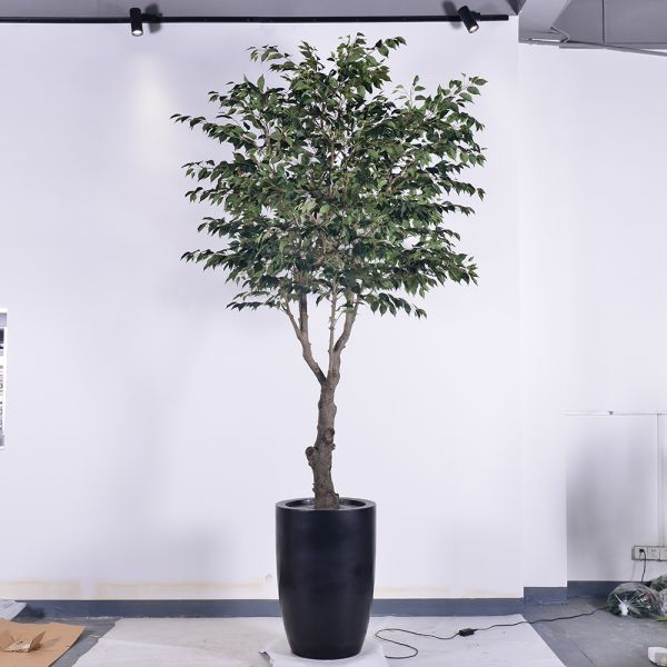 Indoor/Outdoor Faux Silk Plant 2.8m 9.3ft Ficus Artificial Tree​ For Home, Office, Living Room, And Garden Decor