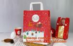 Multicolor paper gift bag, colorful kraft paper shopping bag, Recycled Flat