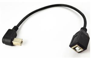 Wholesale USB 2.0 B female to left angle B male printer short extension cable Adapter from china suppliers