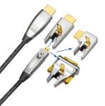 Black HDMI AOC Cable Fiber Optical Hdmi To Hdmi Cable 10m 20m 50m Extender