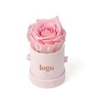 Rigid Boxes Luxury Velvet Square Round Flower Packaging Gift Boxes with Custom