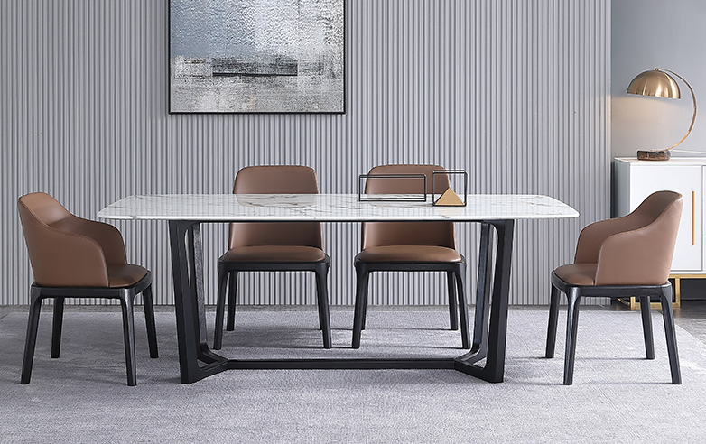 Wooden Contemporary Luxury Dining Table And Chairs 6-8 Seater Dining Set