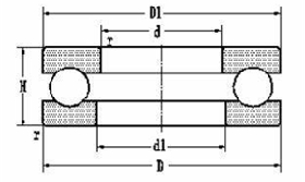 ABEC-6 Single Row Thrust Ball Bearing 90083/500 One Direction