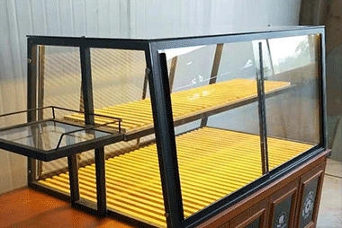 Customized Modern Style Bakery Display Cabinet Gondola With LED Light