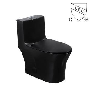 Wholesale Iapmo Bathrooms Toilets Matte Black 1 Piece Dual Flush Toilet Elongated Siphonic Ceramic from china suppliers