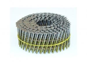 China Weld Wire Collated Coil Nails Round Head Galvanised 15 Degree 2.5 x 57mm For Fencing on sale