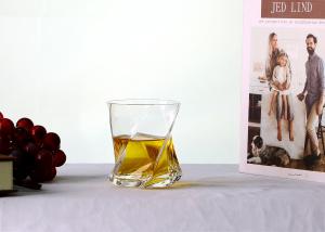 Wholesale Golden Rim Hand Blown 90mm 10 Oz Whiskey Glasses Irregular Shape from china suppliers
