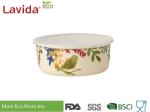 Water Color Style Bamboo Fiber Attractive Storage Boxes Transparent Lid Portable