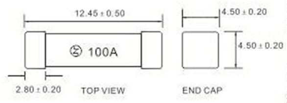 High Current 15 20A 25A 30A 40A 50A 60A 80A 100A 32V to 600V 1245 1250 Surface Mount Fuse SMD Fuse for Energy Storage New Energy