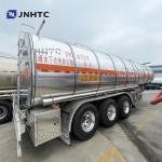 3 Axle 45000 50000 Liters Stainless Steel Milk Tanker Water Oil Tank Semi Truck