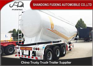 China 2 / 3 Axle Double-Cylinder Bulk Cement Tanker Trailer For Powder Transportation on sale