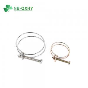 Wholesale Galvanized Steel Iron Double Wire Hose Clamp 12-130mm for Long-lasting Performance from china suppliers
