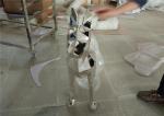 Electroplated Item Mirror Silver Fiberglass Dog Statue Life-size Decorative Dog